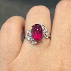 Elegant Ruby Red Gemstone Ring